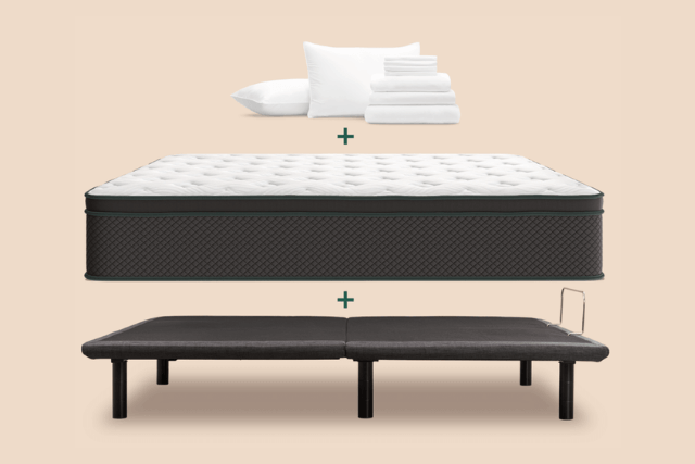 A Logan and Cove mattress paired with a Logan and Cove adjustable bed for one low price.